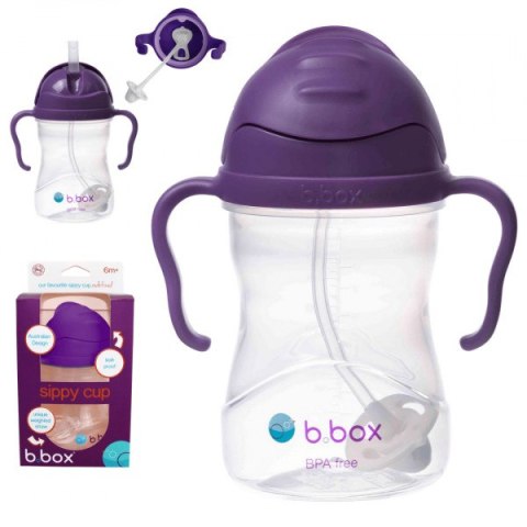 B.BOX BB00504 Bidon ze słomką 240 ml grape