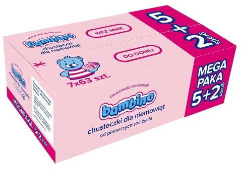 BAMBINO 83676 Chusteczki dla niemowląt 7-pak