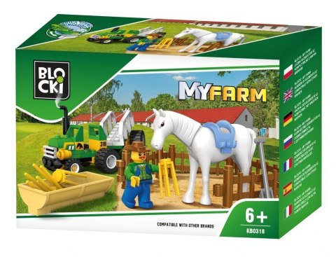 BLOCKI KB0318 Klocki MyFarm Mały ciągnik 62 el. 6+