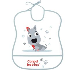 CANPOL 2/919 Śliniak plastikowy miękki - grey dog