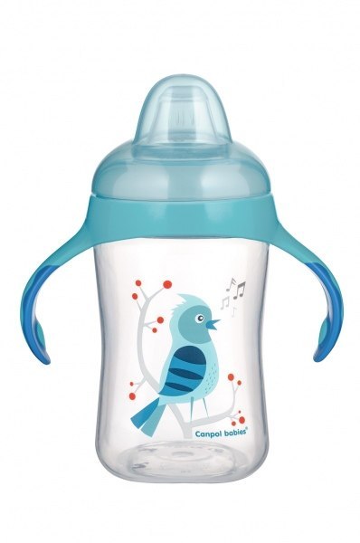 CANPOL 56/519 Kubek treningowy ustnik silikonowy 300ml BIRDS*