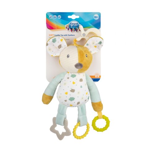 CANPOL 77/201 Pluszowa przytulanka dla niemowląt z gryzakami Mouse