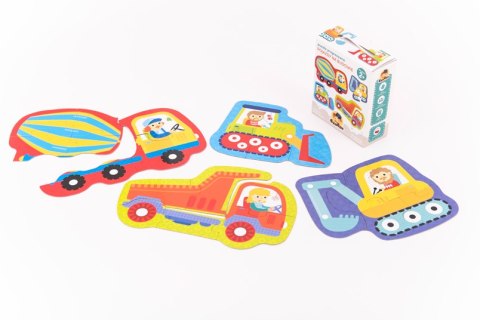 CzuCzu 6199548 Puzzle progresywne 22 el. Pojazdy na budowie 2+