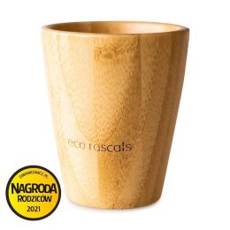 ECORASCALS Kubek bambusowy o pojemności 240 ml z silikonową nakładką kolorze żółtym