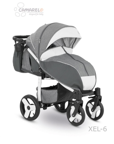 ELF CAMARELO Wózek spacerowy - pompowane koła + torba XEL-6