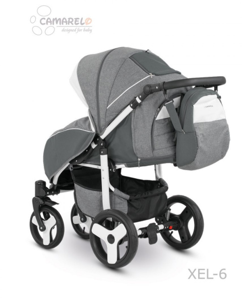 ELF CAMARELO Wózek spacerowy - pompowane koła + torba XEL-6