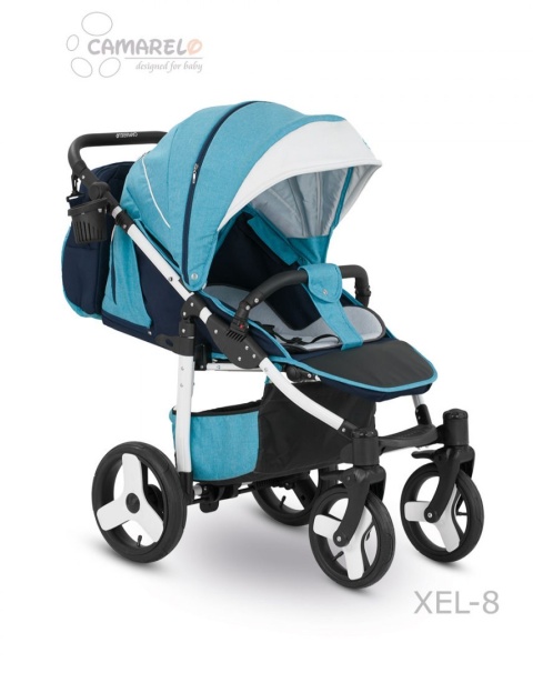 ELF CAMARELO Wózek spacerowy - pompowane koła + torba XEL-8