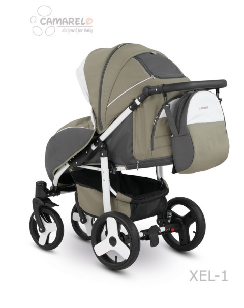 ELF CAMARELO Wózek spacerowy - pompowane koła + torba XEL-1