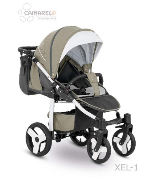 ELF CAMARELO Wózek spacerowy - pompowane koła + torba XEL-1