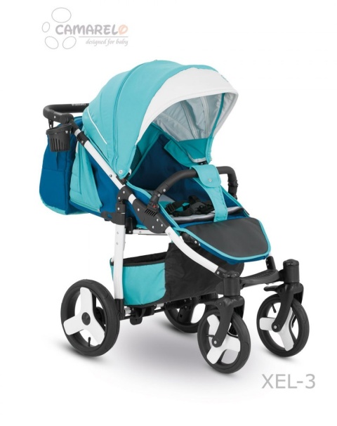 ELF CAMARELO Wózek spacerowy - pompowane koła + torba XEL-3