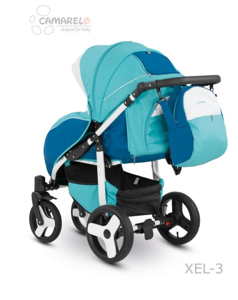 ELF CAMARELO Wózek spacerowy - pompowane koła + torba XEL-3