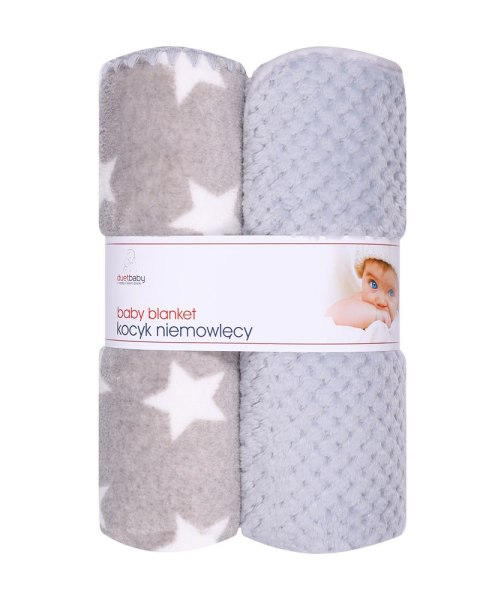 DUET BABY 875 Kocyk CORAL+CORAL DRUK 3D 2 pak 90x80