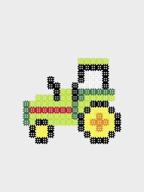 MARIOINEX 903483 Klocki Micro Waffle 150 szt Traktor