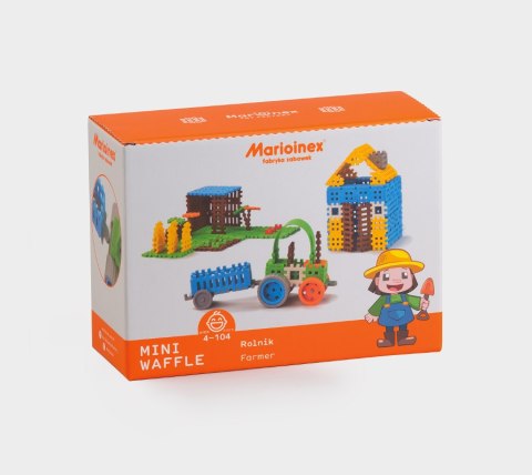 MARIOINEX 903834 Klocki waffle mini - Rolnik duży [ blister ]
