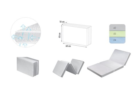 MATEX Materacyk turystyczny VENTI 120x60x6 [TB0233]