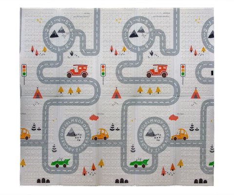 MILLY MALLY Mata piankowa składana Play Happy Zoo T1