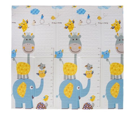 MILLY MALLY Mata piankowa składana Play Happy Zoo T1