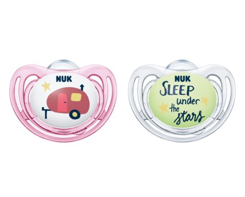 NUK 176250 Smoczek 6-18m HELLO ADVENTURE silikonowy 2szt