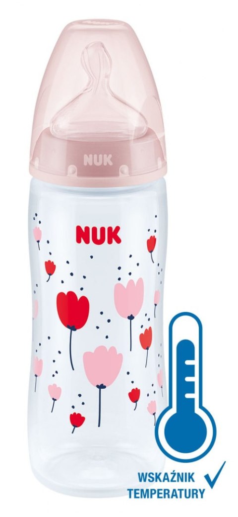 NUK 216248 Butelka FC+ PP 360 ml z wskaźnikiem temperatury smoczek silikonowy 6-18 m-cy XL