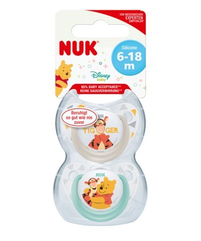 NUK 736204 Smoczek 6-18m DISNEY KUBUŚ silikon 2szt pudełko