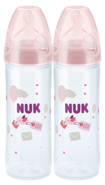 NUK 741625ZR Zestaw FC+ Butelka 250ml ROSE 2 szt. smoczek silikonowy 6-18m