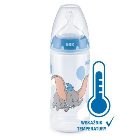 NUK 741998 Butelka FC 300ml ze wskaźnikiem temperatury DISNEY DUMBO smoczek silikonowy 6-18m