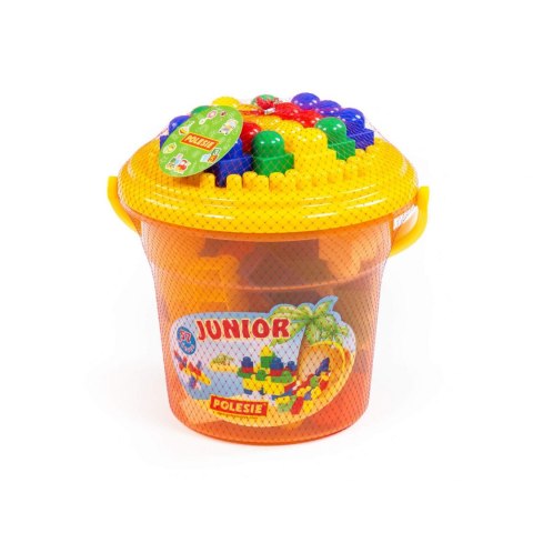 POLESIE 1853 Klocki Junior 57el.w wiaderku maxi z pokrywką