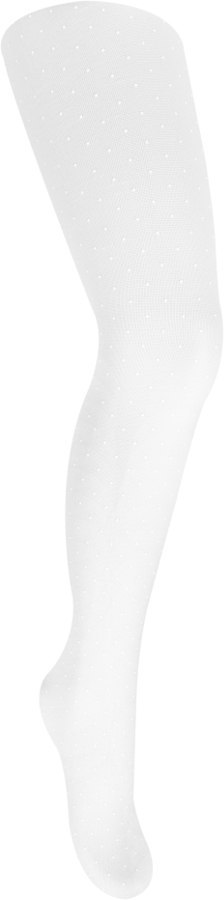 SCORPIO RA-60 Rajstopy microfibra 20 DEN biała kropki (01)152-158 cm