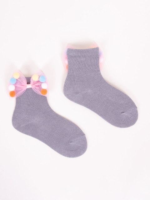 SCORPIO SKA-0092G Skarpety dziewczęce z kokardą 31/34