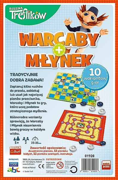 TREFL 01920 Gra Warcaby/Młynek Trefliki*