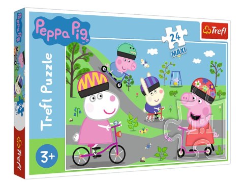 TREFL 14330 Puzzle 24 MAXI Aktywny dzień Świnki Peppy