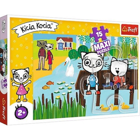 TREFL 14331 Puzzle 15 MAXI Kici Kocia nad jeziorem 2+