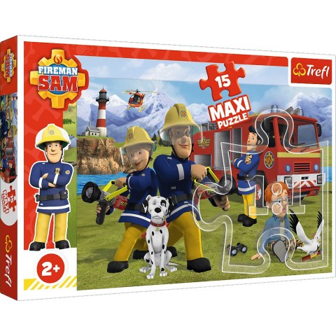 TREFL 14333 Puzzle 15 MAXI Strażak Sam Drużyna w akcji