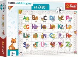 TREFL 15560 Puzzle edukacyjne Alfabet Polski 34 el. 3+