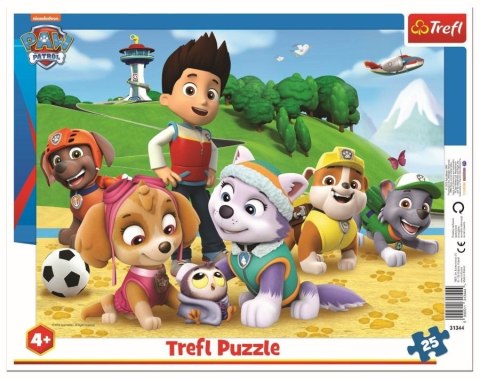 TREFL 31344 Puzzle 25 ramkowe Psi Patrol na tropie 4+