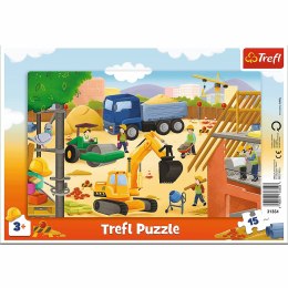TREFL 31354 Puzzle 15 Ramkowe - Na budowie