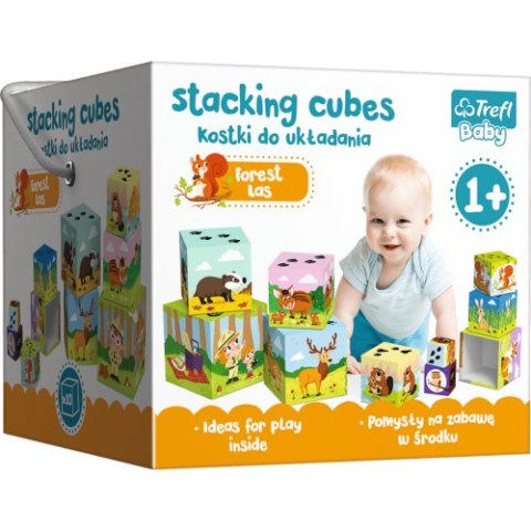 TREFL 60664 Kostki Baby Cubes do układania Las 1+