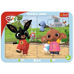 TREFL 80020 Puzzle Ramkowe Baby - Zabawy Binga