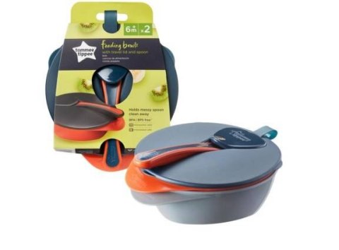 TT 44671861 Miseczka z pokrywką i łyżeczką z trójkątną podstawą 2 szt.