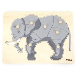 VIGA 44601 Montessori Puzzle słoń