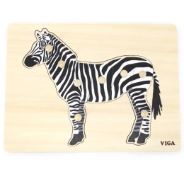 VIGA 44603 Montessori Puzzle zebra