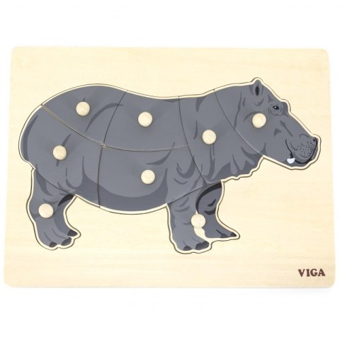 VIGA 44604 Montessori Puzzle Hipopotam*