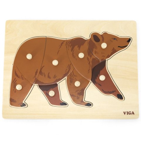 VIGA 44606 Montessori Puzzle miś