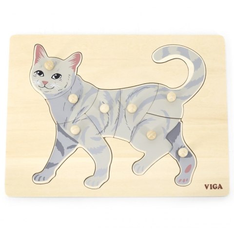 VIGA 44612 Montessori Puzzle kotek