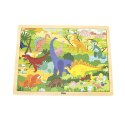 Viga 44584 Puzzle na podkładce 48 el. poznajemy dinozaury