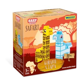 WADER 41500 Baby Blocks Safari klocki żyrafa i lama