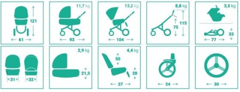 FLAVIO 2w1 Bebetto wózek wielofunkcyjny głęboko-spacerowy - 11/CZM