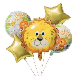 Zestaw balonów foliowych, Happy Birthday - Safari BCF-543