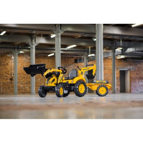 FALK Traktor KOMATSU na Pedały Koparka Łyżka Przyczepka od 2 lat