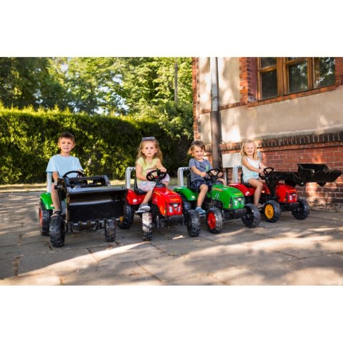 FALK Traktorek Red Supercharger na Pedały z Przyczepką Otwierany od 3 Lat